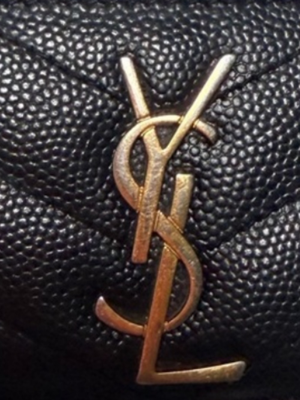 AUTHENTIC Saint Laurent Cassandra Matelasse Black Card Holder Wallet - - Picture 4 of 8